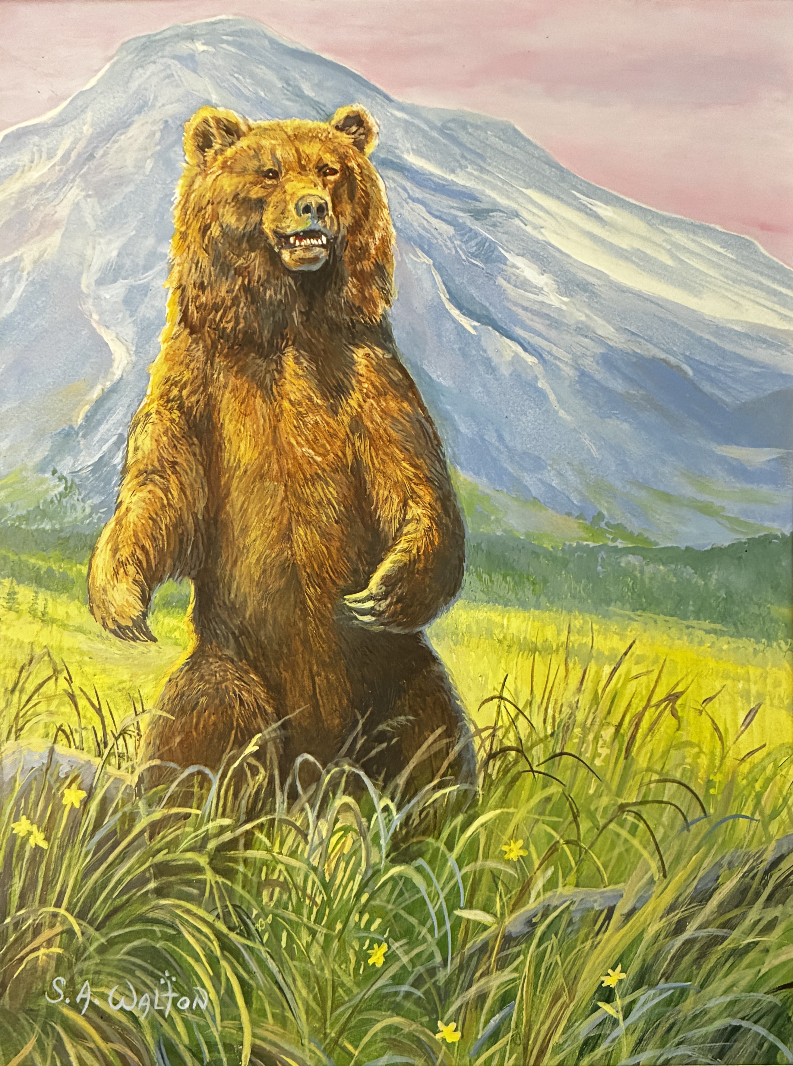 On the Wind ~ Alaskan Brown Bear Color Study