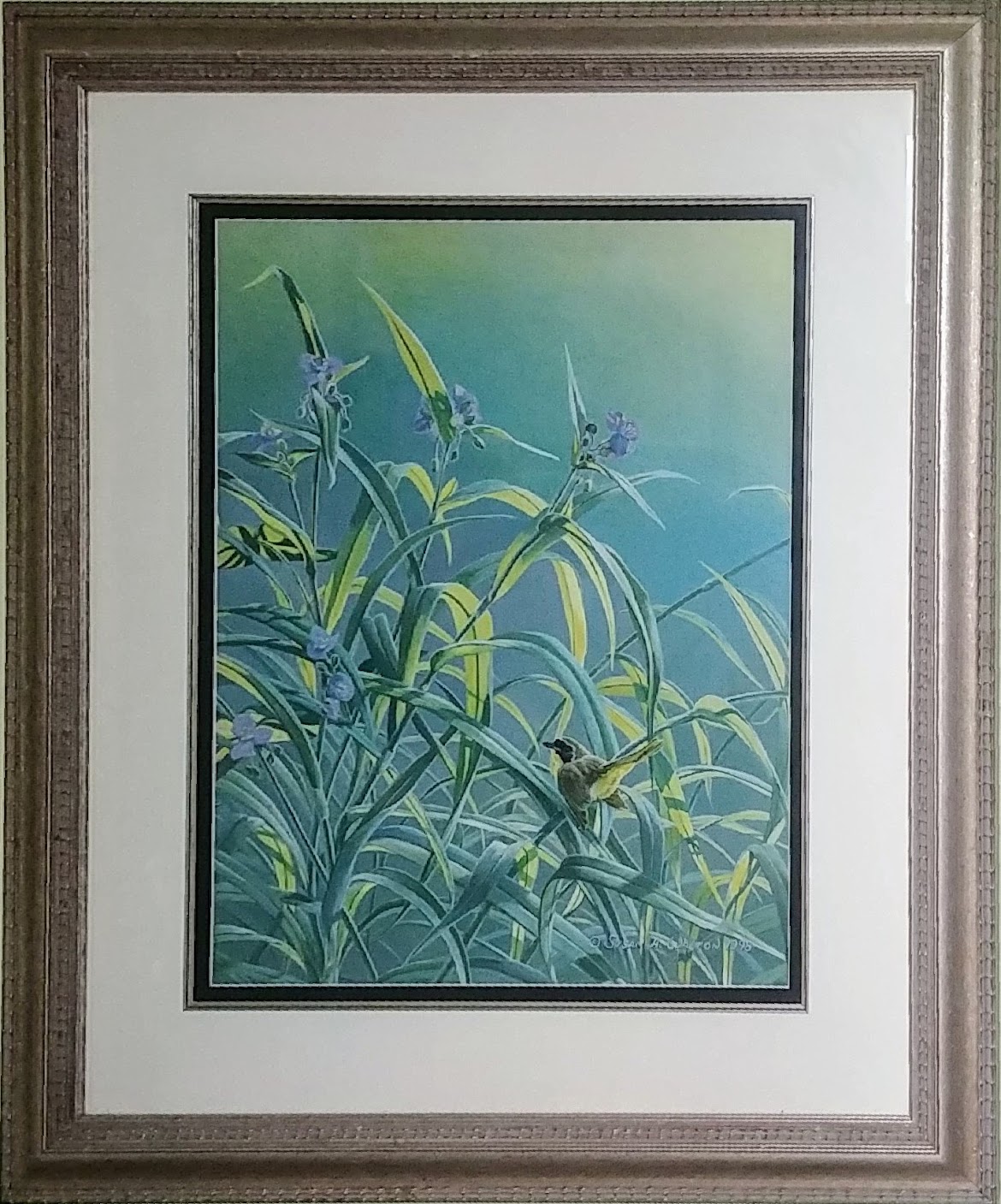 My Heart Exults ~ Common Yellowthroat & Tradescantia